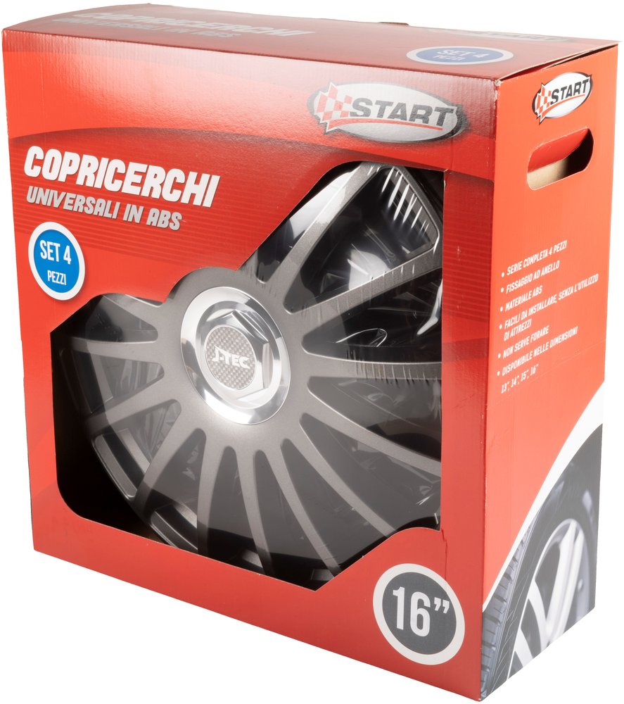 Borchie Set Calotte auto in scatola Grand Prix 16"