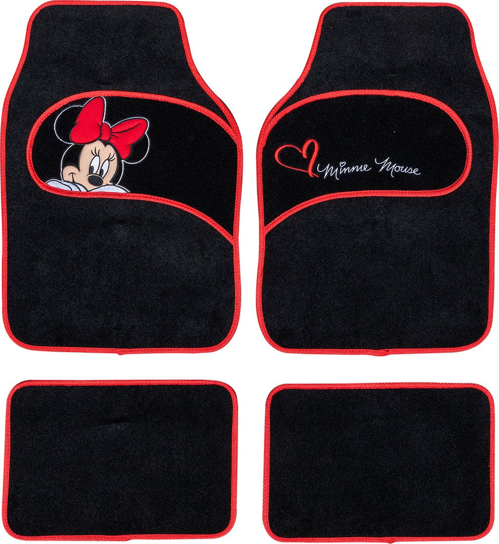 TATAWAY Tappetini auto in moquette universali con ricamo Minnie Disney