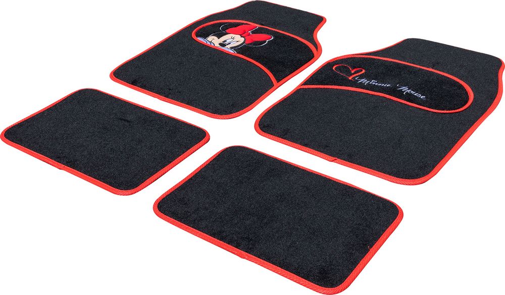 Tappetini auto in moquette universali con ricamo Minnie