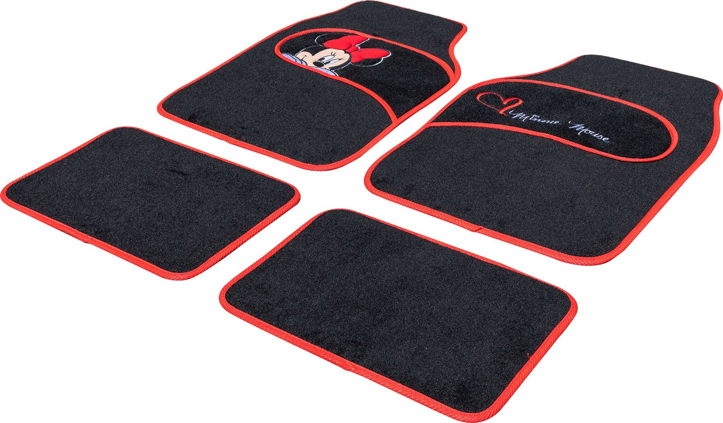 TATAWAY Tappetini auto in moquette universali con ricamo Minnie Disney