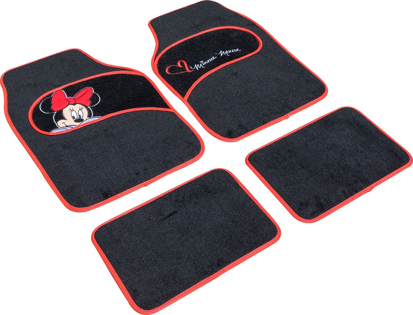 TATAWAY Tappetini auto in moquette universali con ricamo Minnie Disney