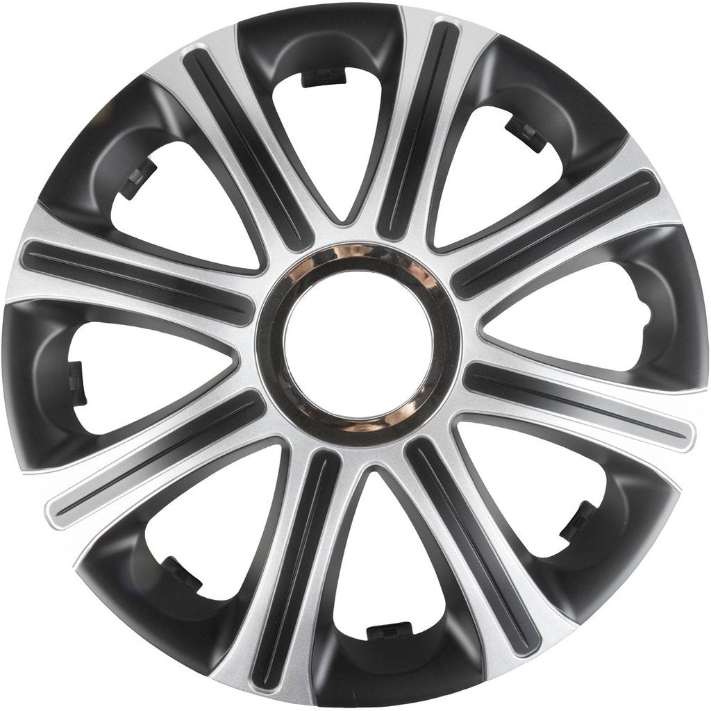 START Borchie Modena Nero-Grigio 14" set calotte auto in scatola