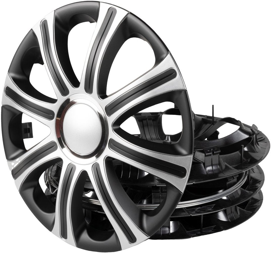 START Borchie Modena Nero-Grigio 14" set calotte auto in scatola