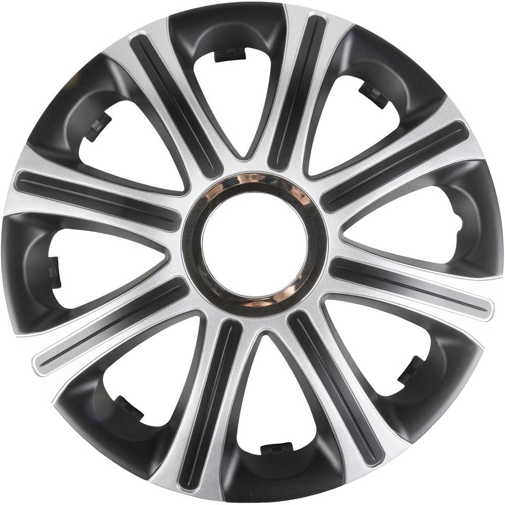START Borchie Modena Nero-Grigio 14" set calotte auto in scatola