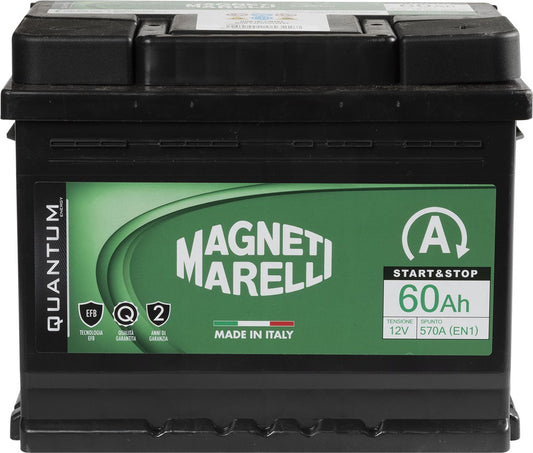 QUANTUM ENERGY Magneti Marelli Batteria auto 60AH 12V 520A Start e Stop