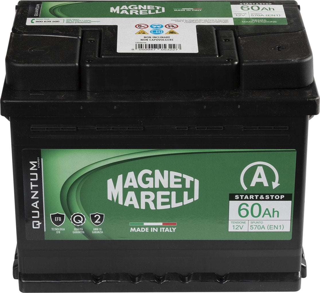 QUANTUM ENERGY Magneti Marelli Batteria auto 60AH 12V 520A Start e Stop
