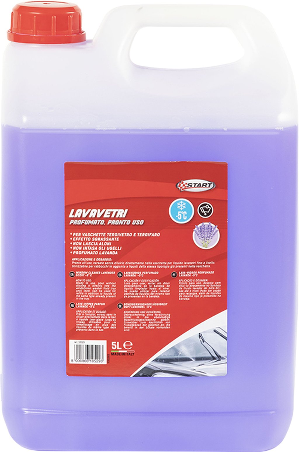 START Liquido tergivetro profumato alla lavanda -5?C 5L Accessorio Originale