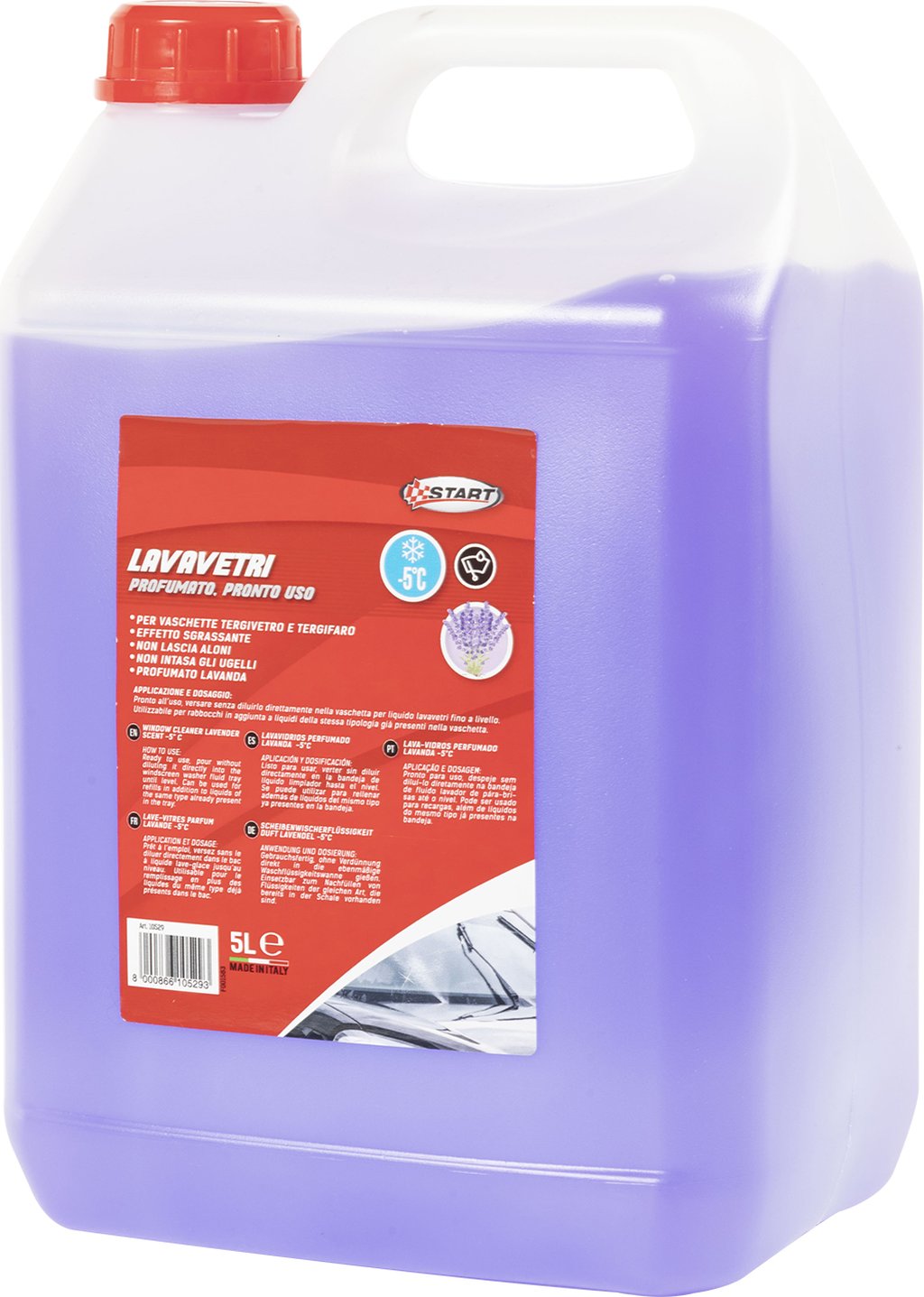 START Liquido tergivetro profumato alla lavanda -5?C 5L Accessorio Originale