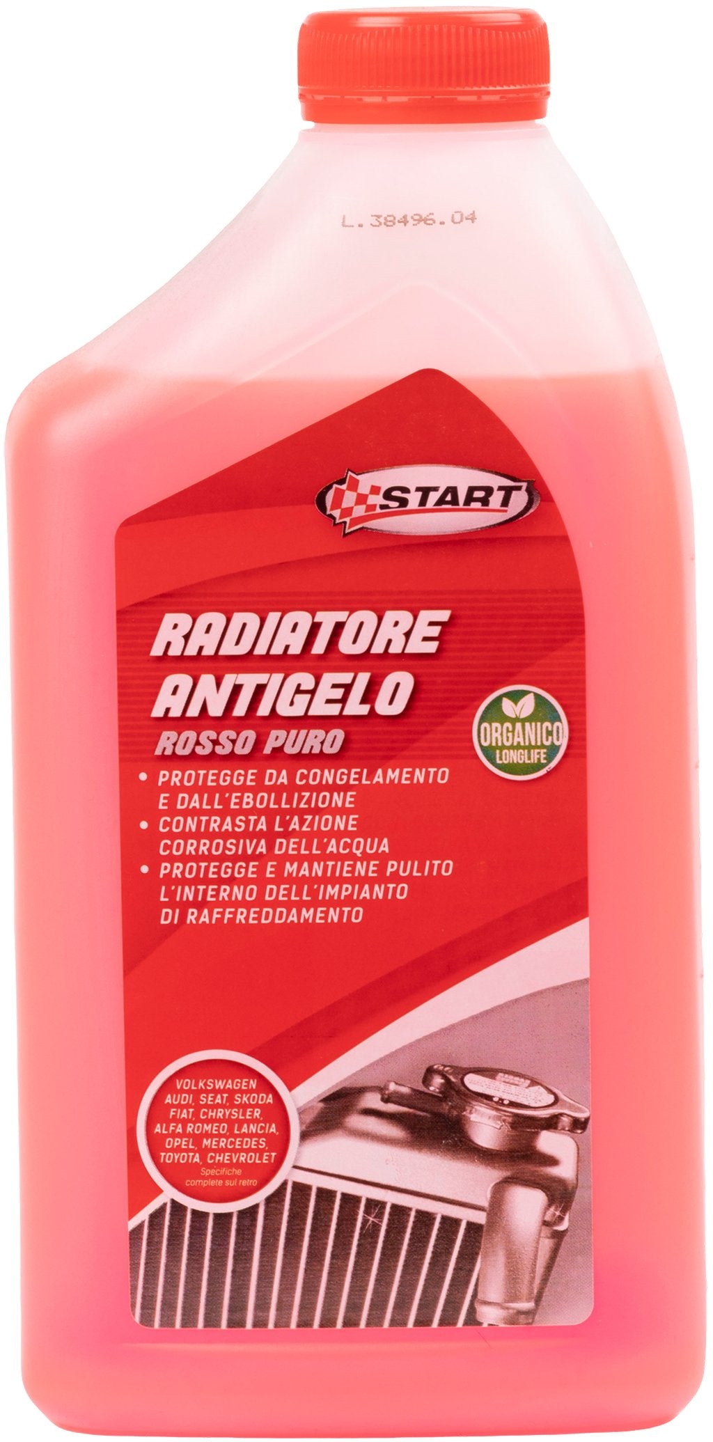 START - Liquido Radiatore Antigelo Puro Rosso Long Life 1 Litro - Concentrato