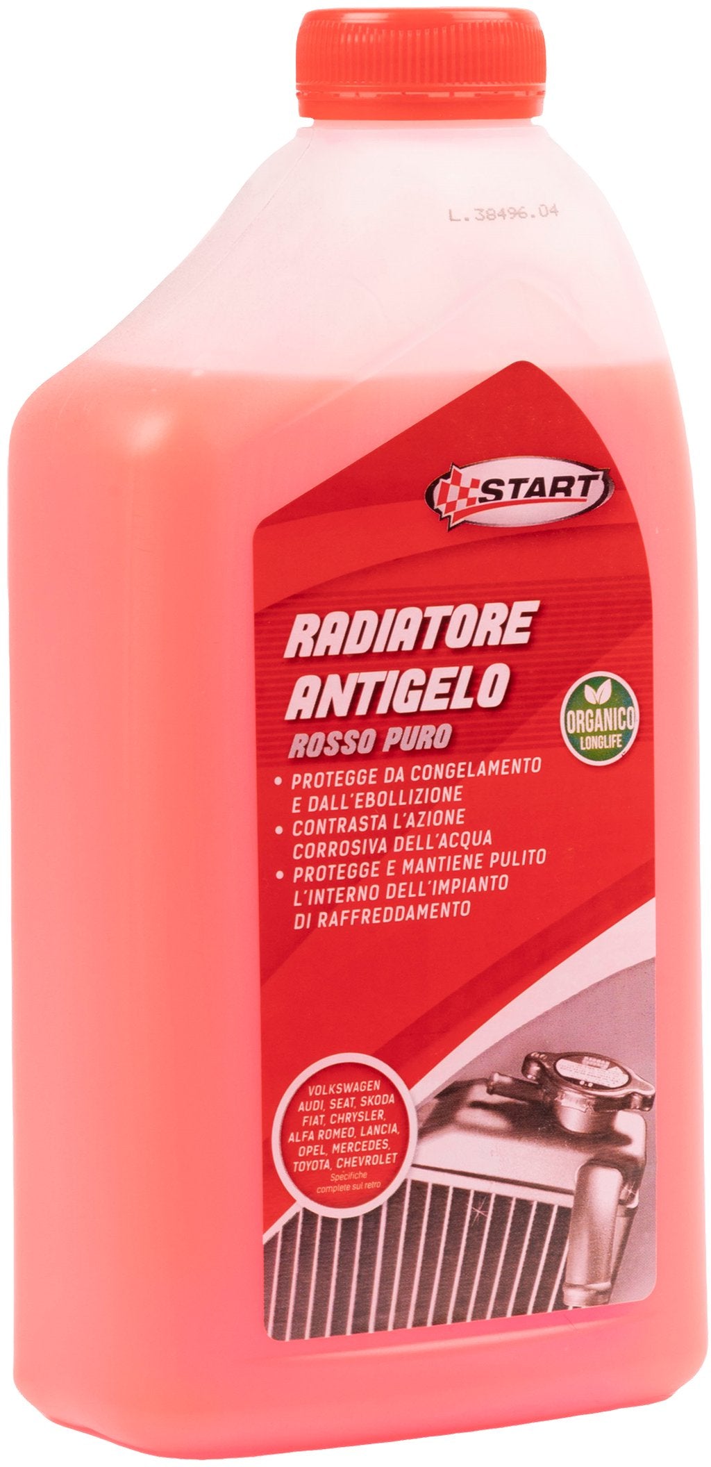 START - Liquido Radiatore Antigelo Puro Rosso Long Life 1 Litro - Concentrato
