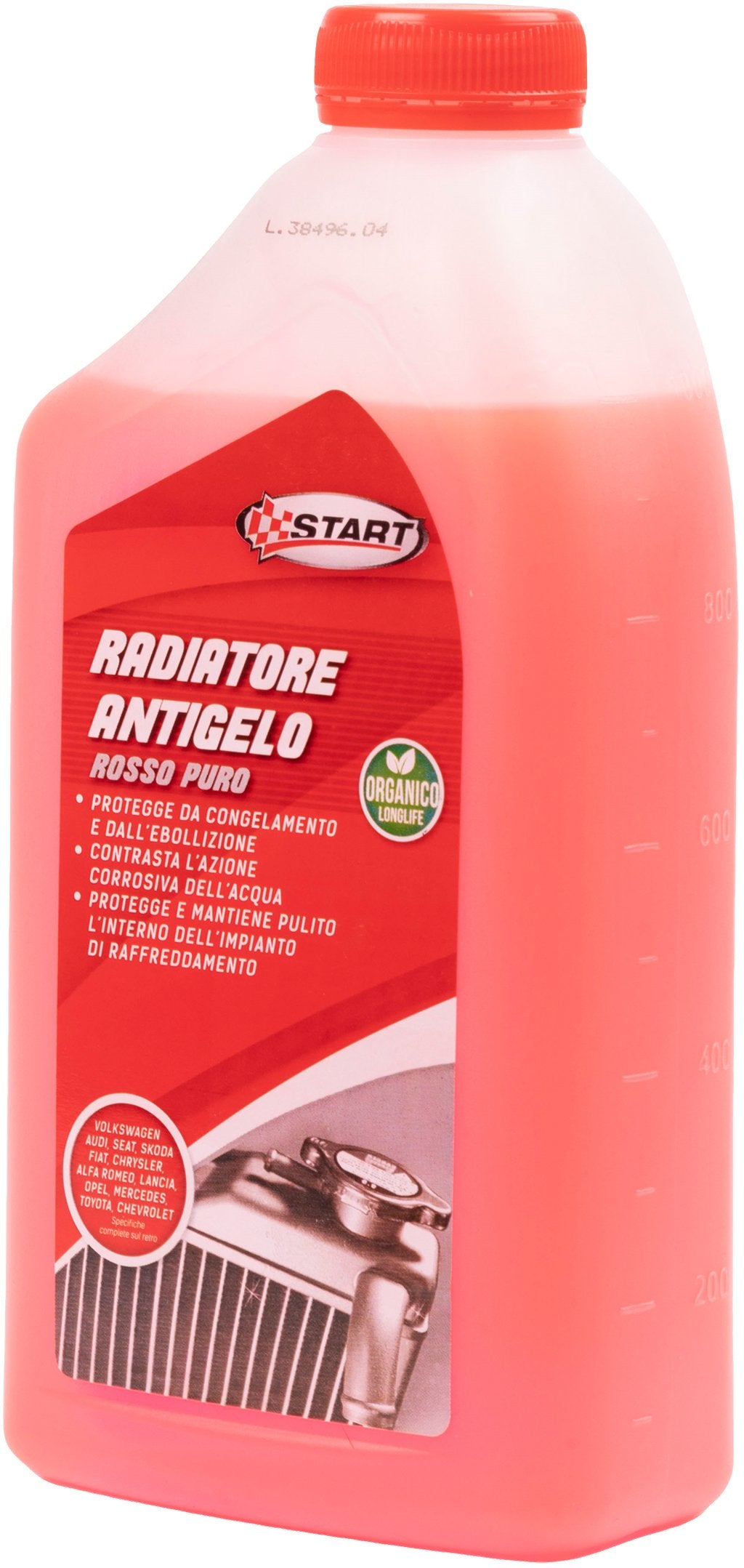 START - Liquido Radiatore Antigelo Puro Rosso Long Life 1 Litro - Concentrato