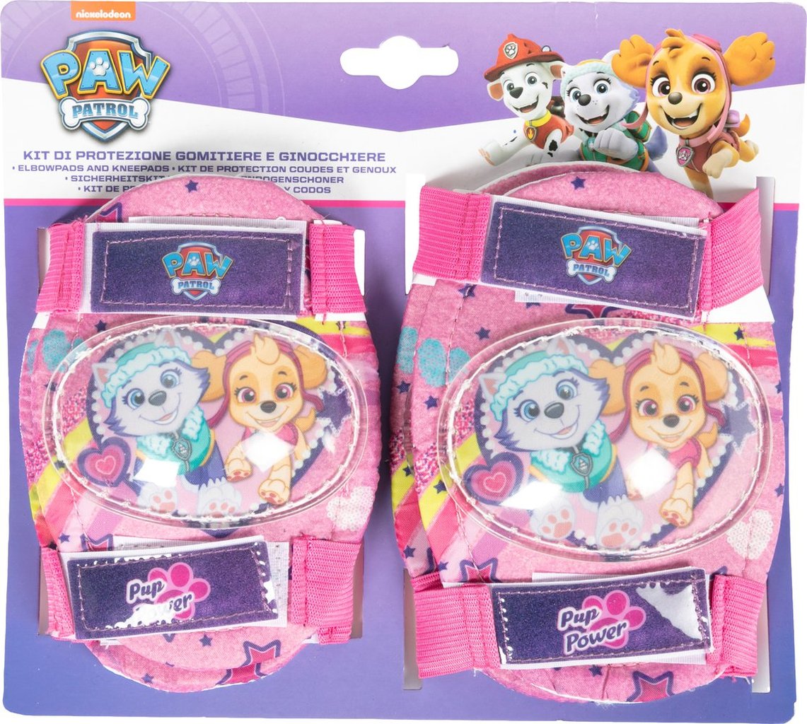 TATAWAY Kit di protezione livello 1 gomitiere e ginocchiere Paw Patrol girl