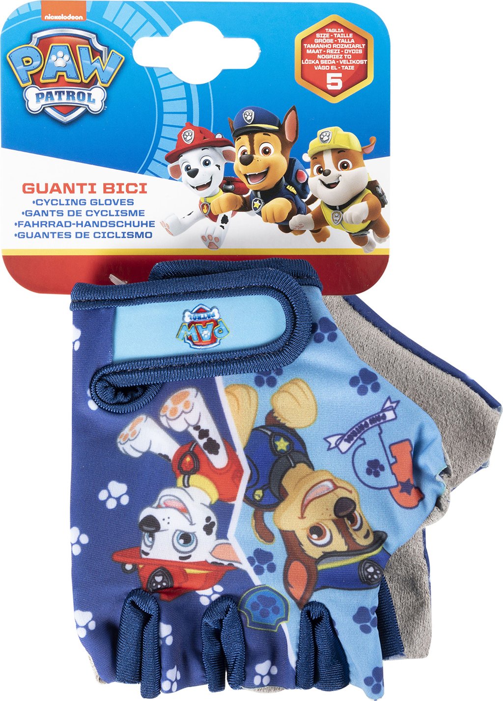TATAWAY Coppia guanti bici senza dita Paw Patrol boy Accessorio Originale