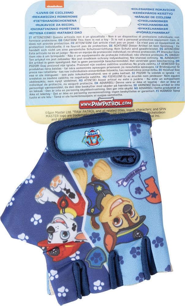 Coppia guanti bici senza dita Paw Patrol boy