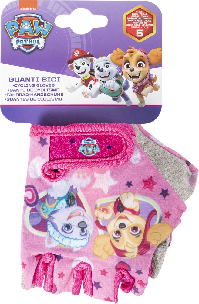 Coppia guanti bici Paw Patrol senza dita girl