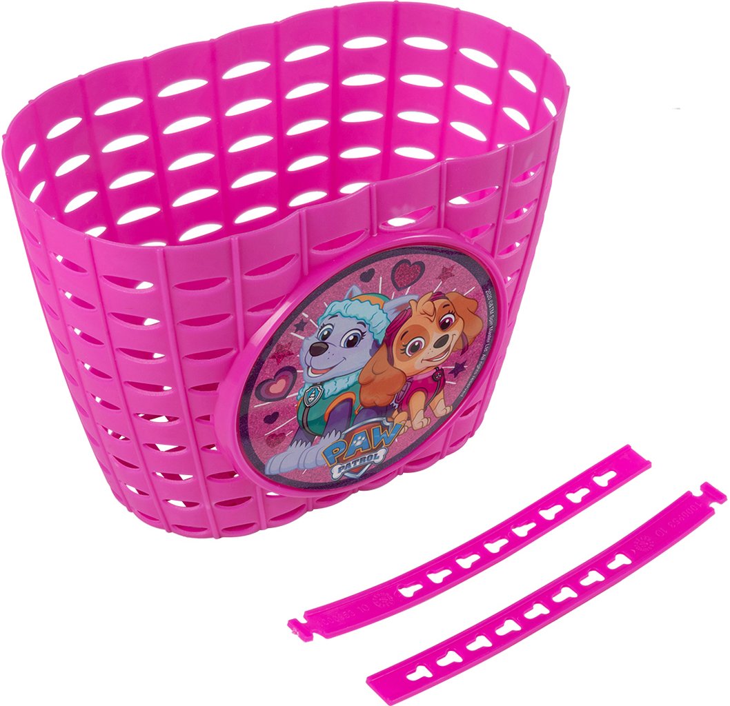 TATAWAY Cestino portaoggetti Paw Patrol per bicicletta da bambina, colore rosa