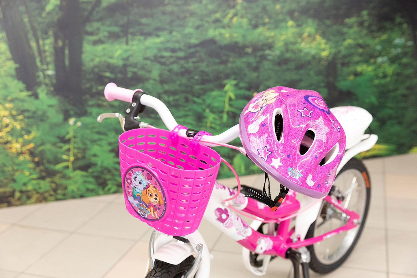 TATAWAY Cestino portaoggetti Paw Patrol per bicicletta da bambina, colore rosa