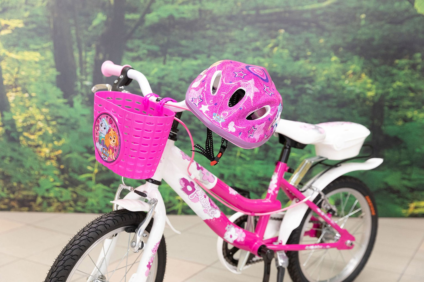 TATAWAY Cestino portaoggetti Paw Patrol per bicicletta da bambina, colore rosa