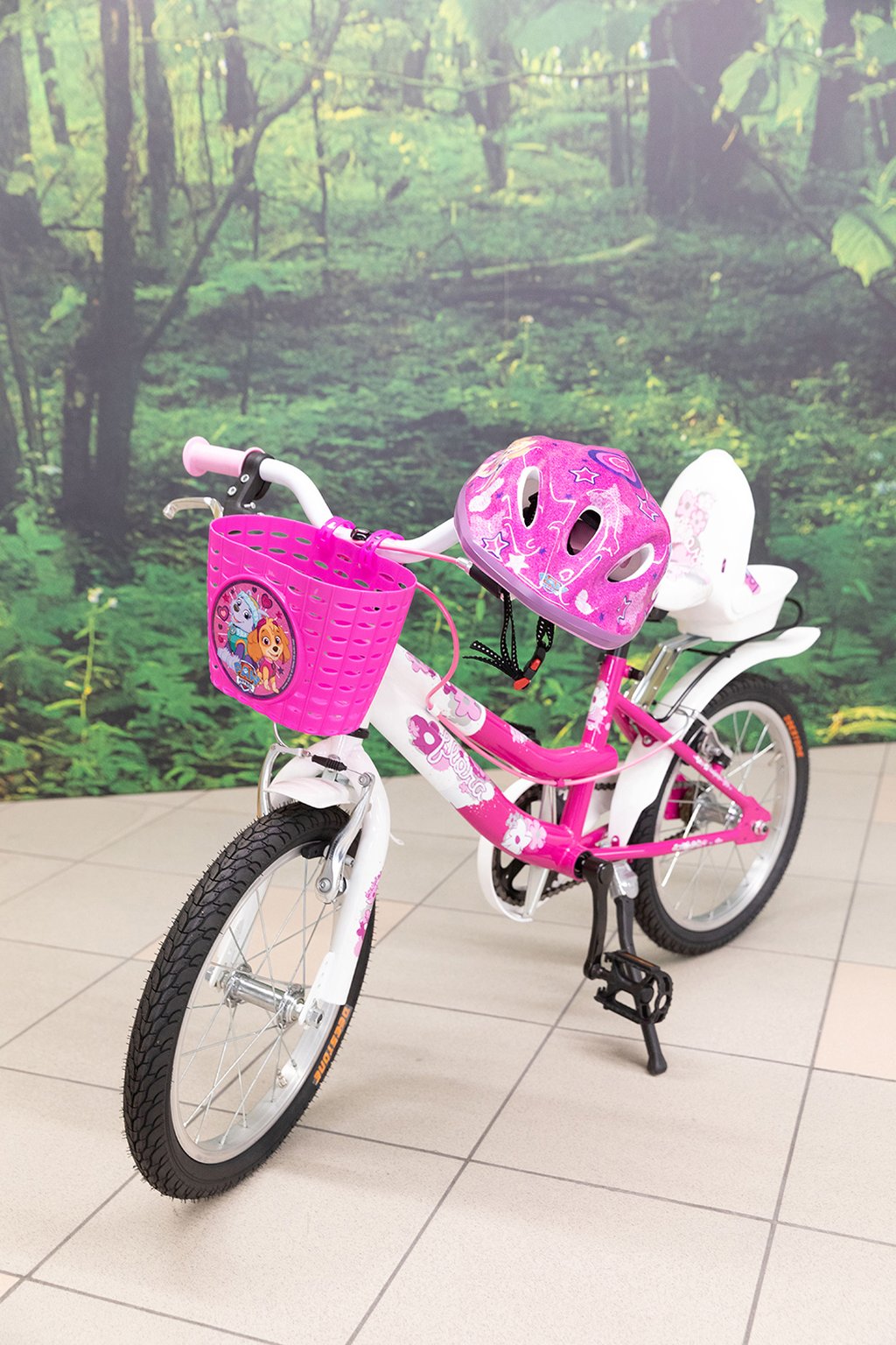 TATAWAY Cestino portaoggetti Paw Patrol per bicicletta da bambina, colore rosa