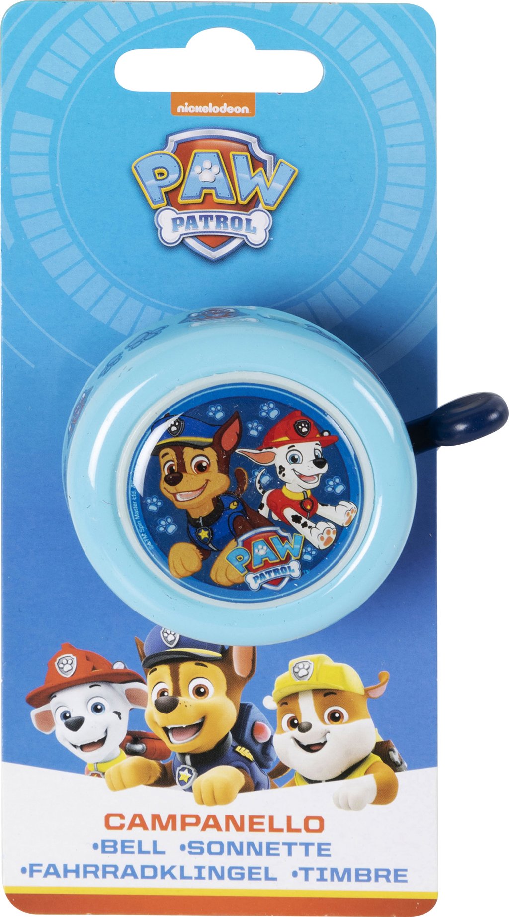TATAWAY Campanello bicicletta in metallo azzurro Paw Patrol boy
