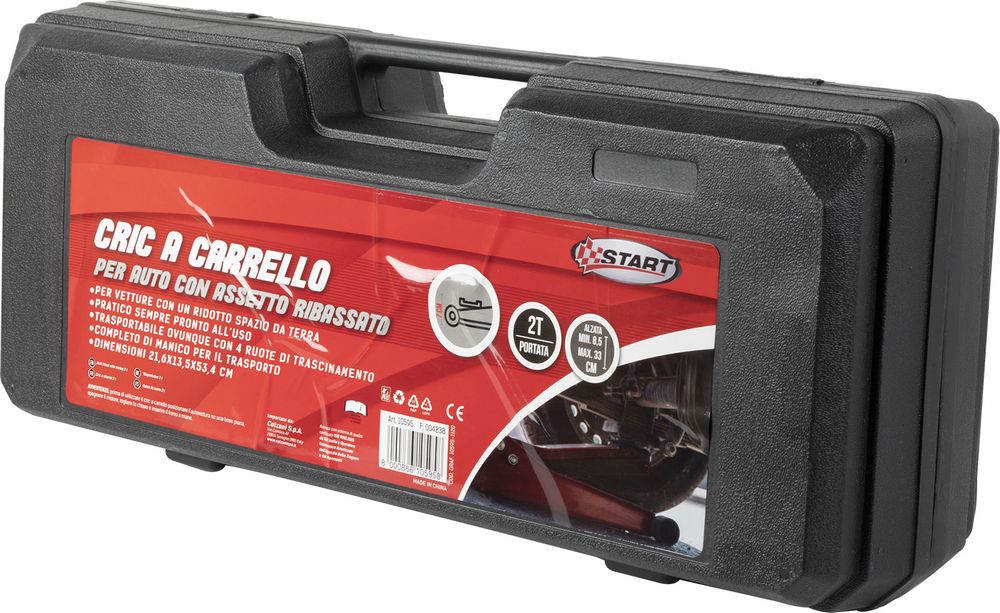 Cric a carrello per auto con assetto ribassato 2T