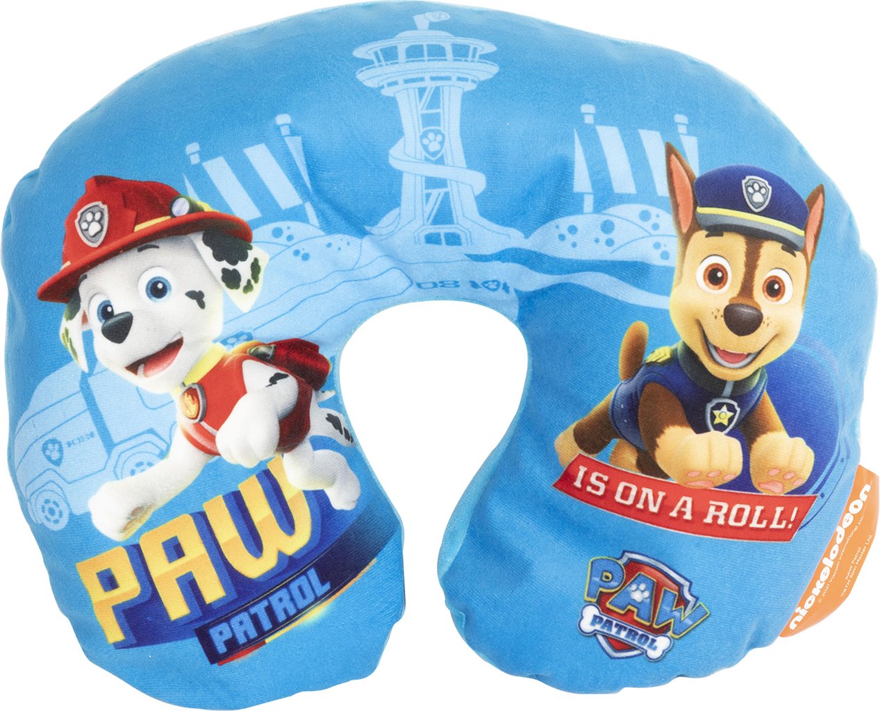 TATAWAY Paw Patrol Cuscino collo bambino da viaggio blu boy, con cani, molto