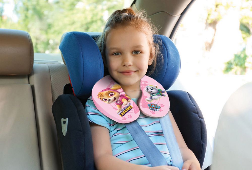 Cuscino collo bambina da viaggio rosa girl