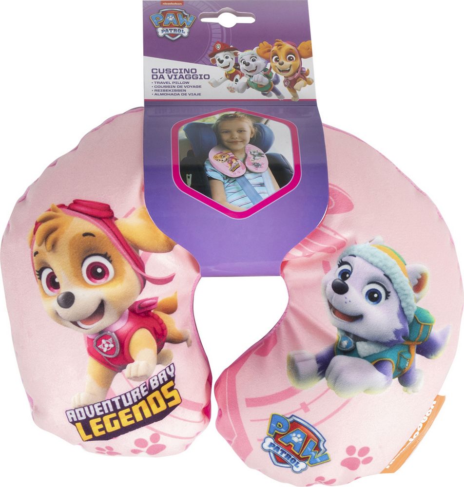 Cuscino collo bambina da viaggio rosa girl
