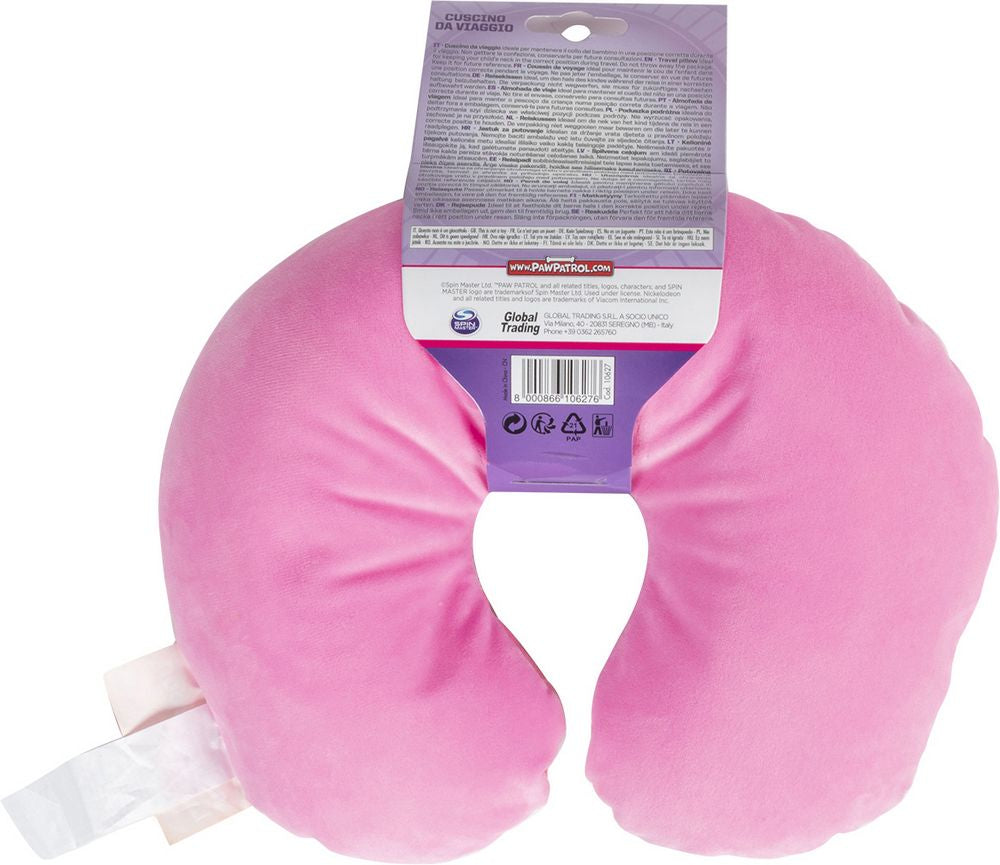 Cuscino collo bambina da viaggio rosa girl