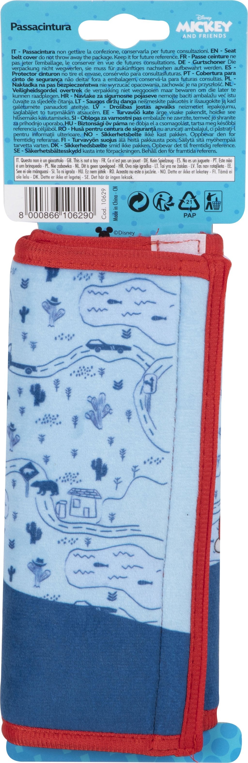 TATAWAY Passacintura auto Mickey Mouse Topolino Pluto bambini Disney