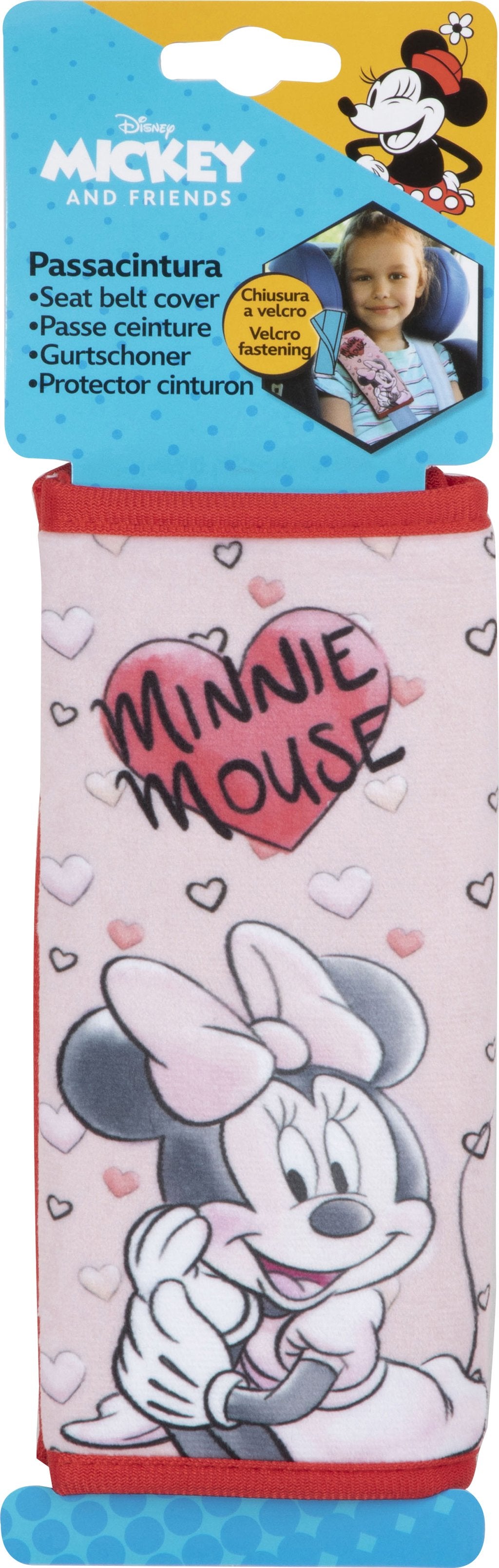 TATAWAY Disney Passacintura auto Minnie Topolina di colore rosa, chiusura