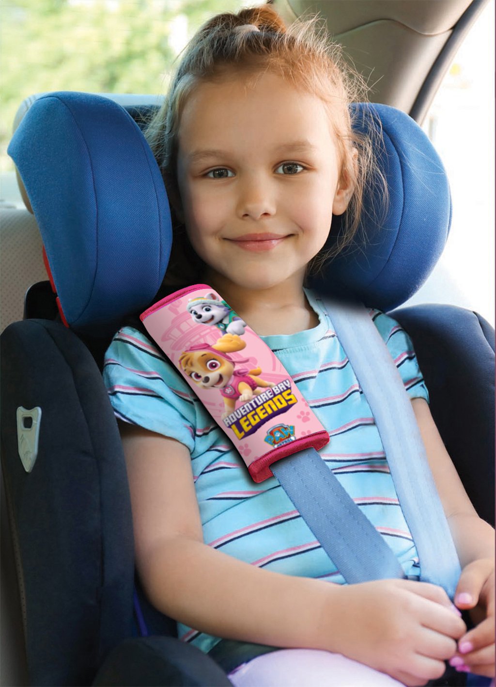 TATAWAY Passacintura bambina da viaggio soft auto rosa Paw Patrol