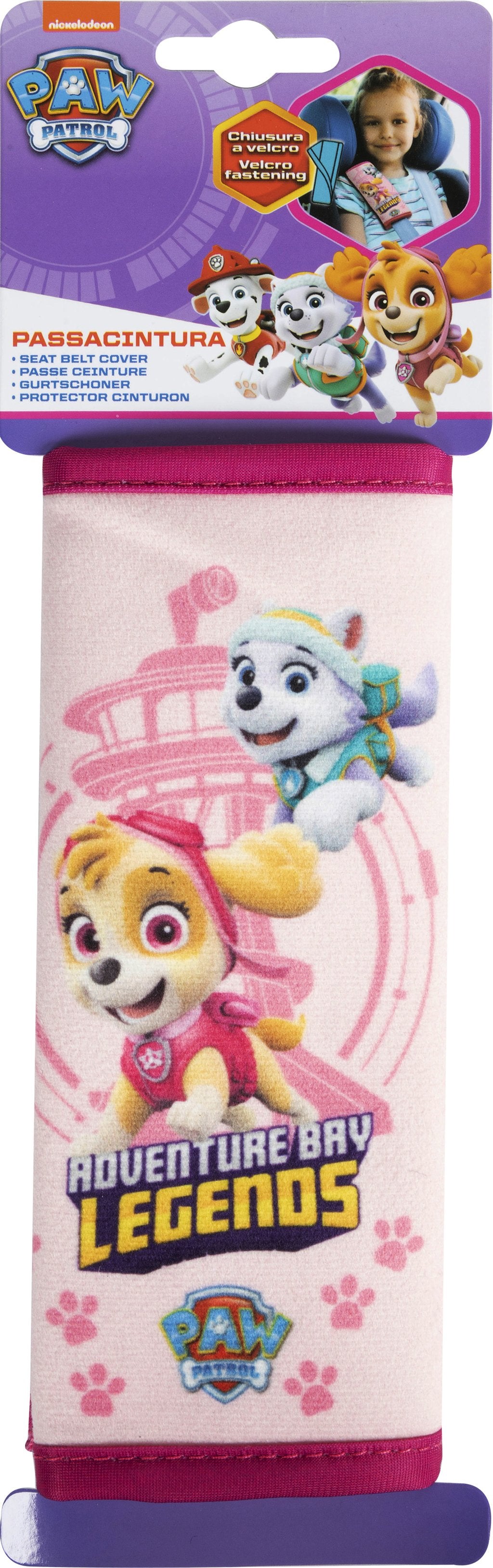 TATAWAY Passacintura bambina da viaggio soft auto rosa Paw Patrol