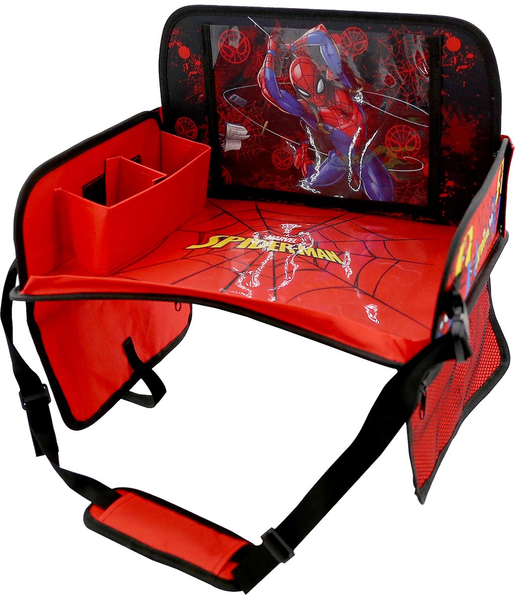 TATAWAY Marvel Spiderman Tavolino da Viaggio Auto - Vassoio Bambino