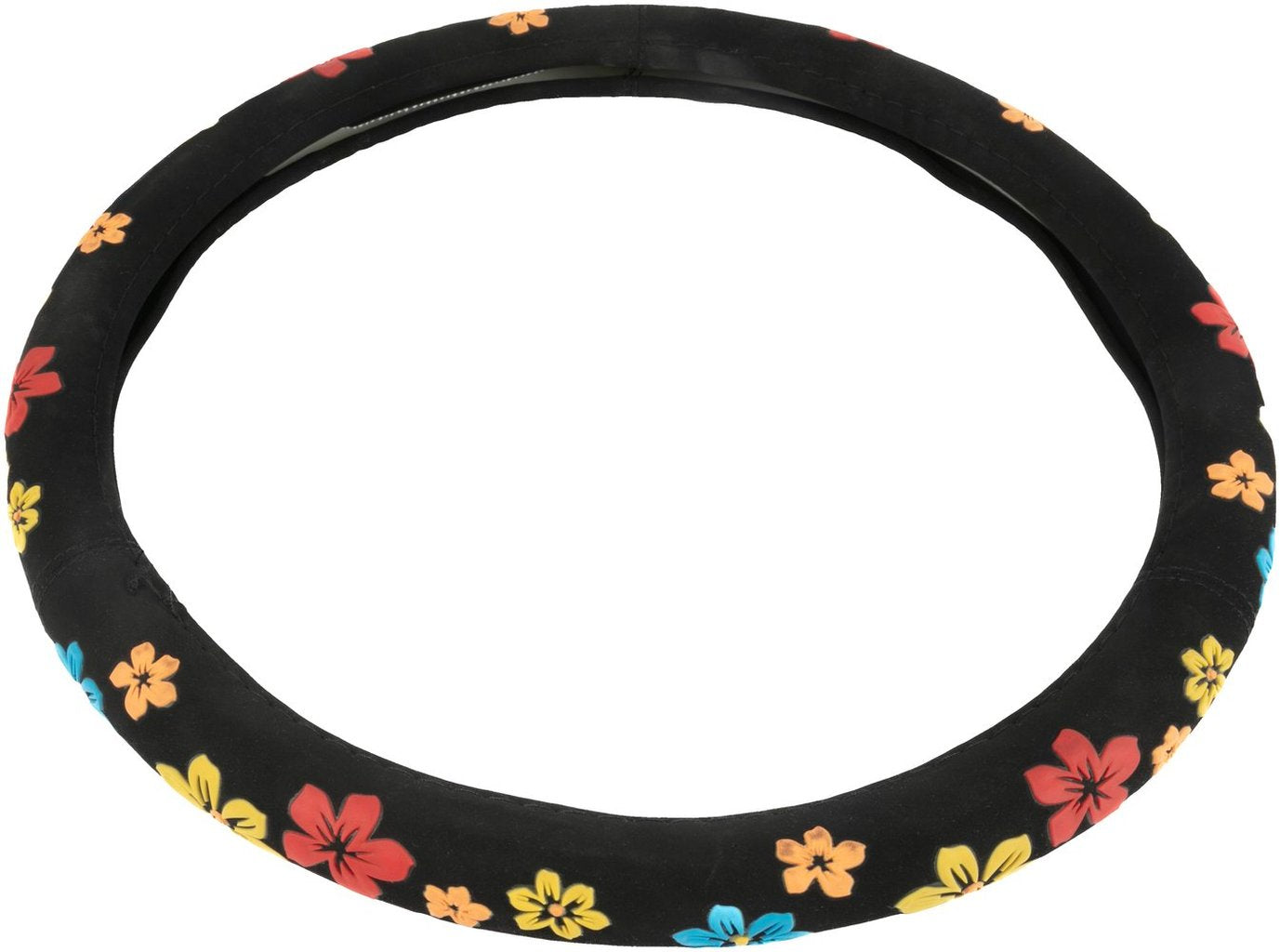 START Coprivolante auto Spring diametro 37-39 cm nero con fiori, universale