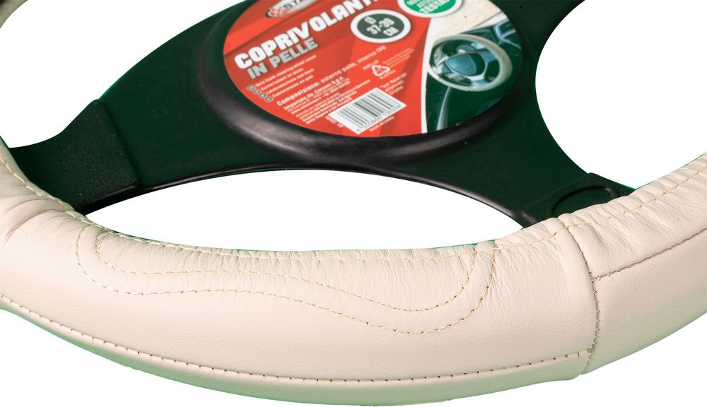 Coprivolante auto beige pelle adulto comodità sicurezza 37x39 protezione