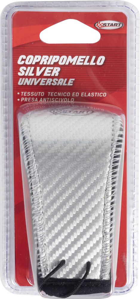 Cuffia copripomello leva cambio auto nero/grigio elasticizzato universale