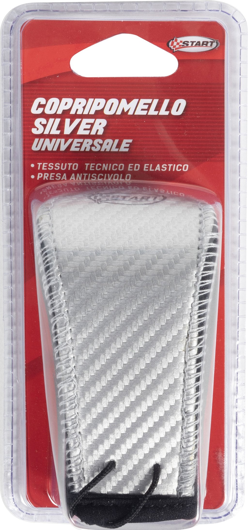 START Cuffia copripomello leva cambio auto nero/grigio elasticizzato universale