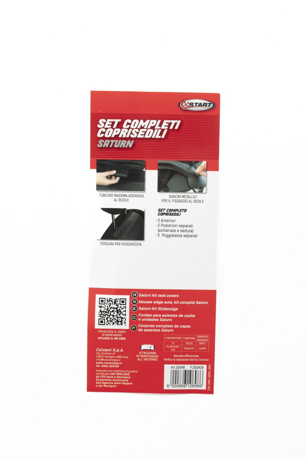 START Set completo coprisedili Saturn auto universale airbag poggiatesta