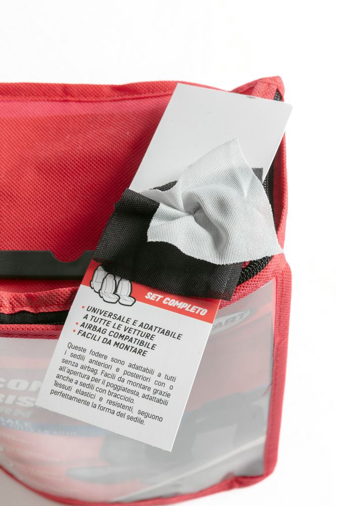 Set completo coprisedili Saturn auto universale airbag nero grigio