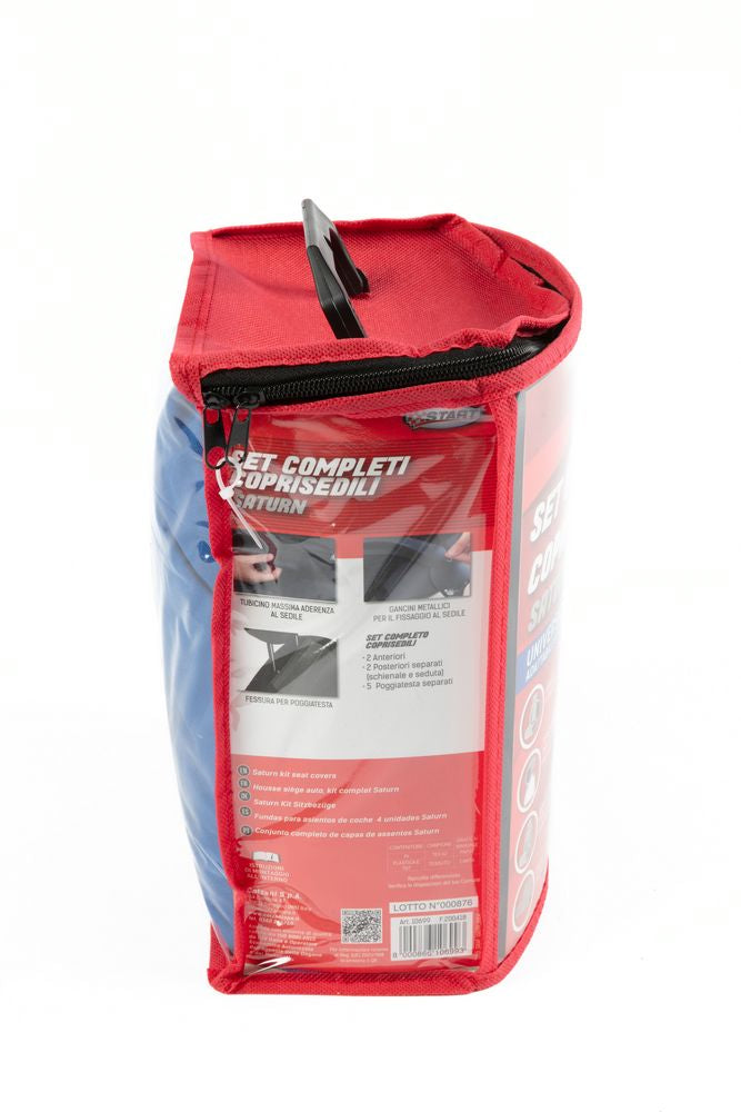 Set completo coprisedili Saturn auto universale airbag nero blu
