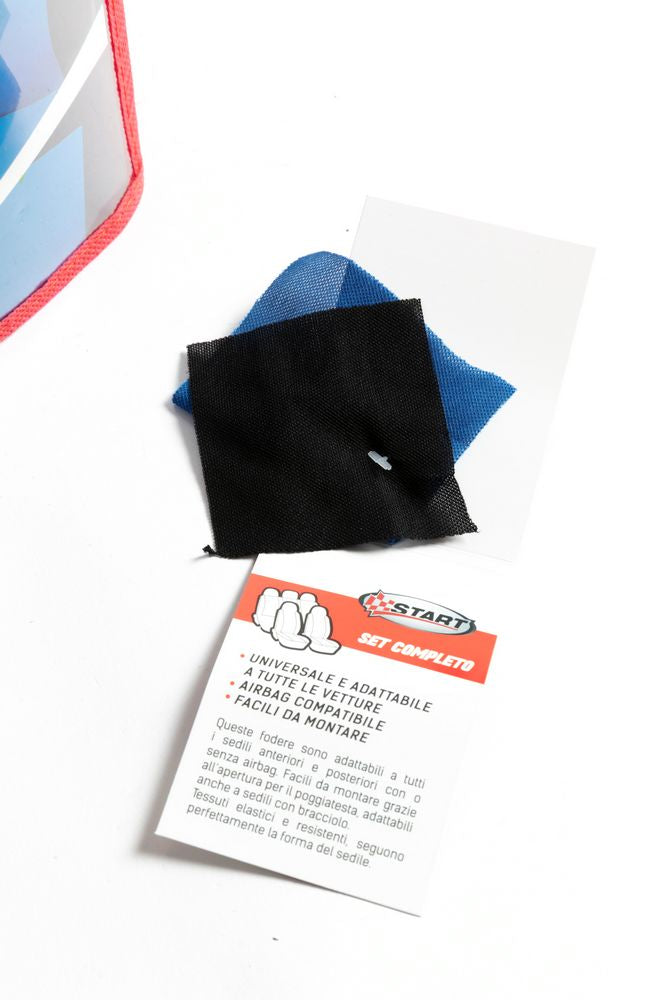 Set completo coprisedili Saturn auto universale airbag nero blu