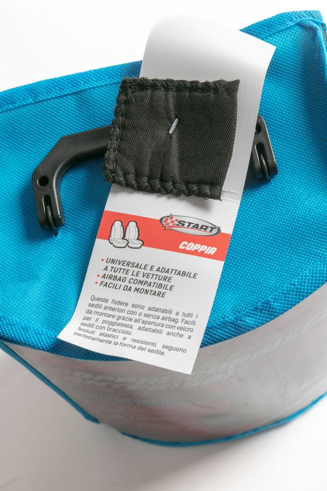 Coppia coprisedili anteriori Flash auto universale airbag nero grigio
