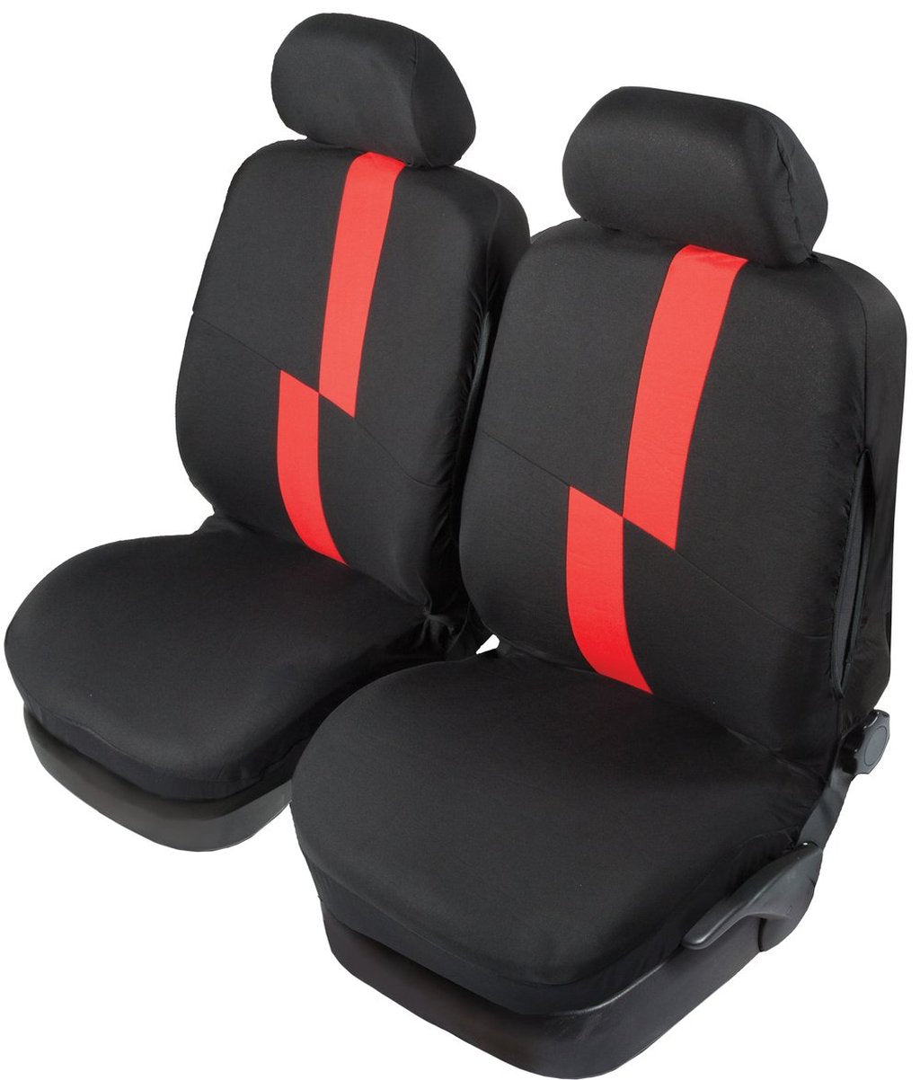 START Coppia coprisedili anteriori auto Flash rosso adulto universale elastico