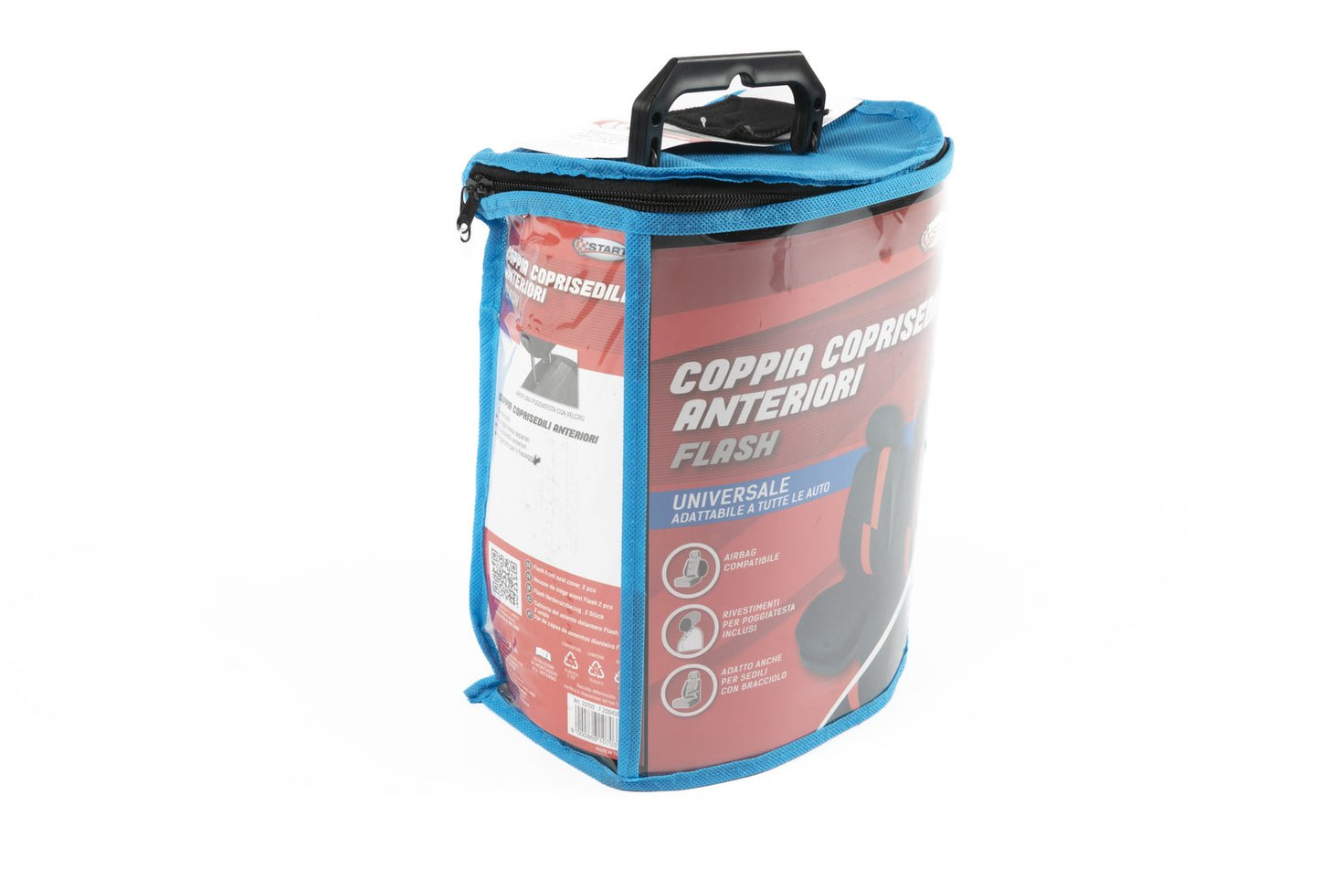 START Coppia coprisedili anteriori auto Flash rosso adulto universale elastico