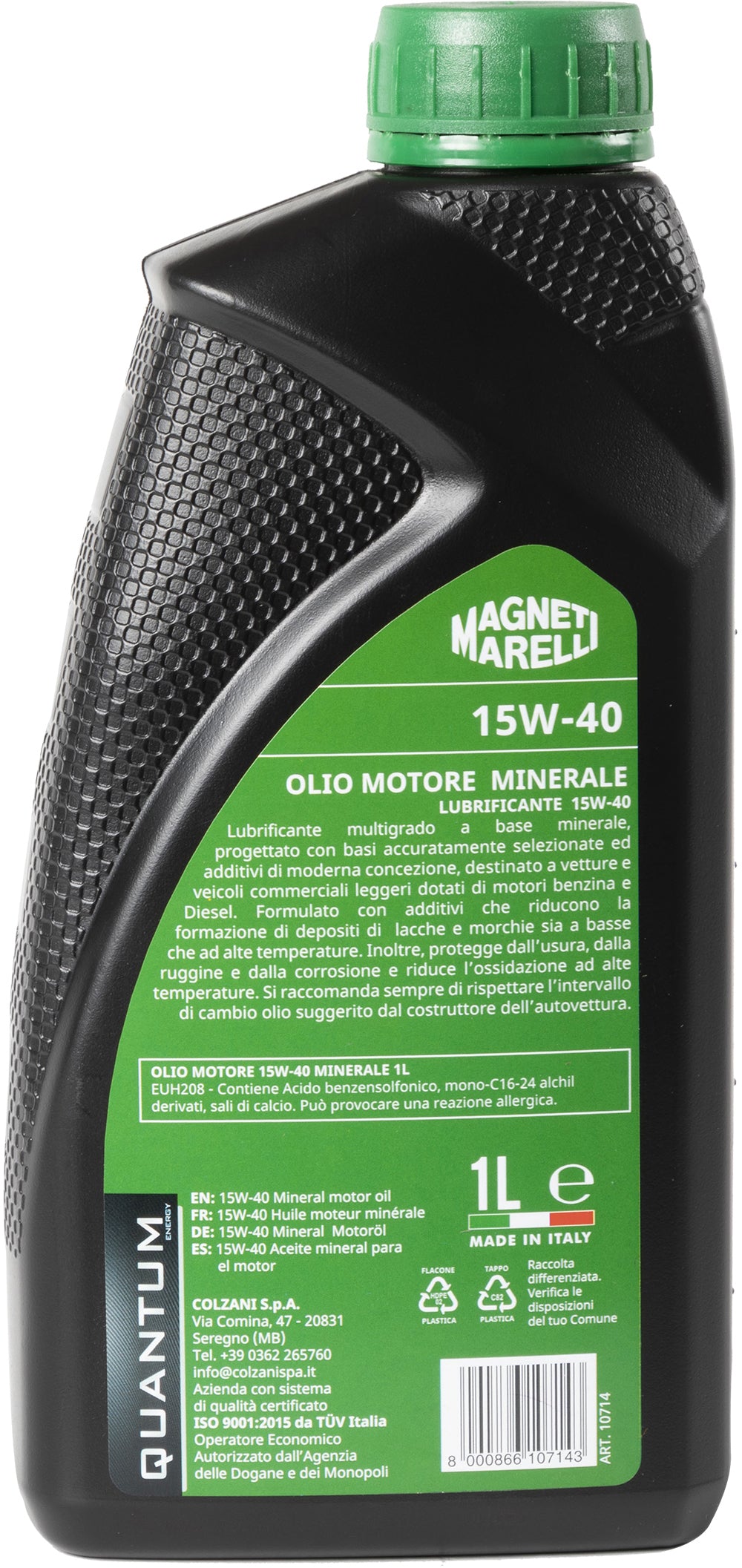 Quantum Marelli 15W40 Minerale 1L Protezione Motore Benzina Diesel