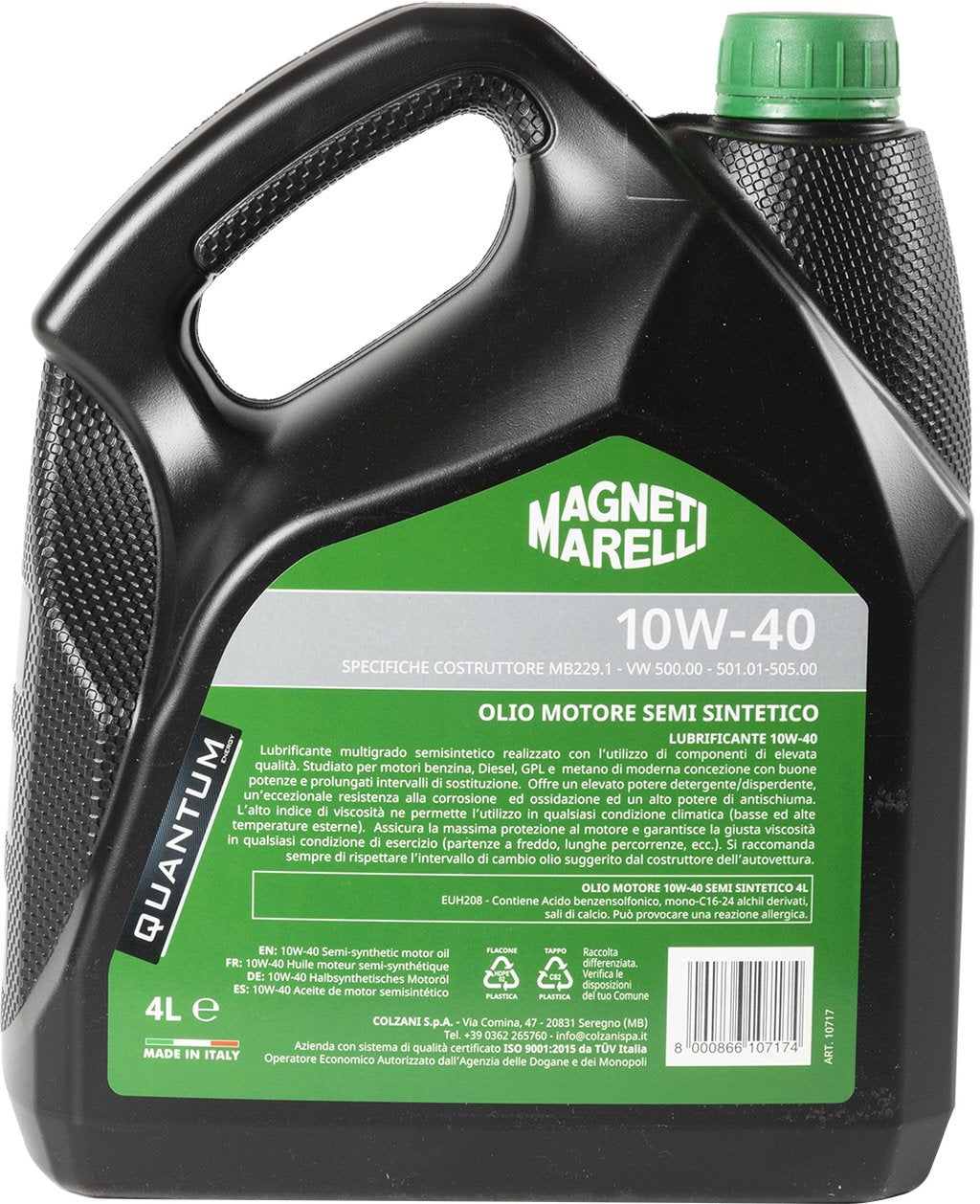 QUANTUM ENERGY Olio Quantum Marelli 10W40 Semi Sintetico 4L  Olio Motore Auto