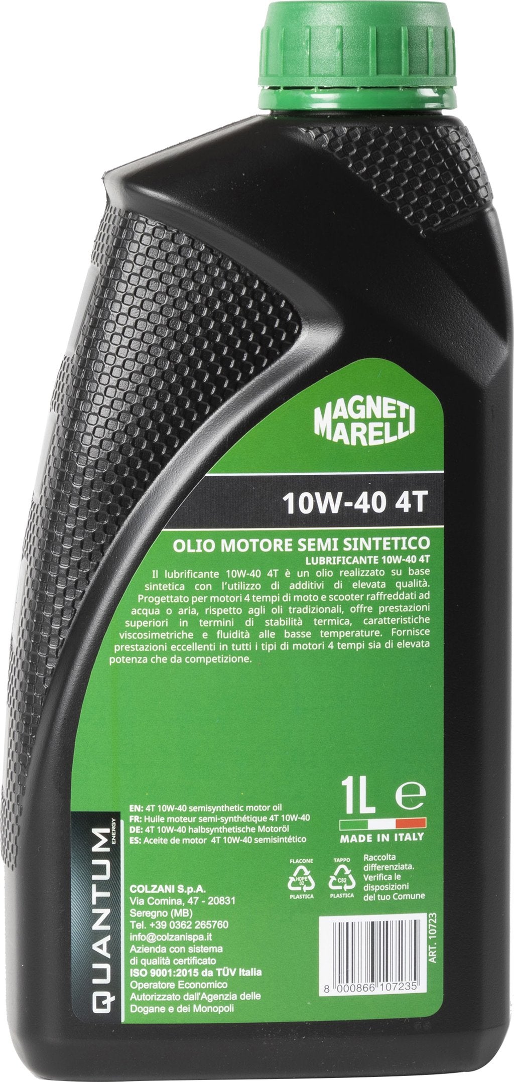 QUANTUM ENERGY Olio Quantum Marelli 4T 10W40 Semi Sintetico 1L  Olio Motore