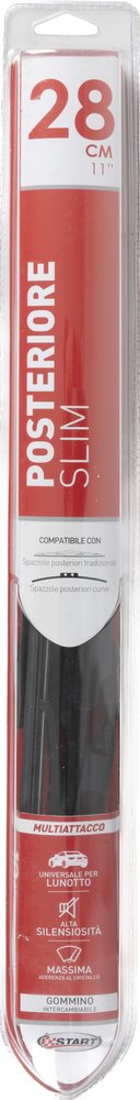 Spazzola slim posteriore 28cm  11 pollici universale