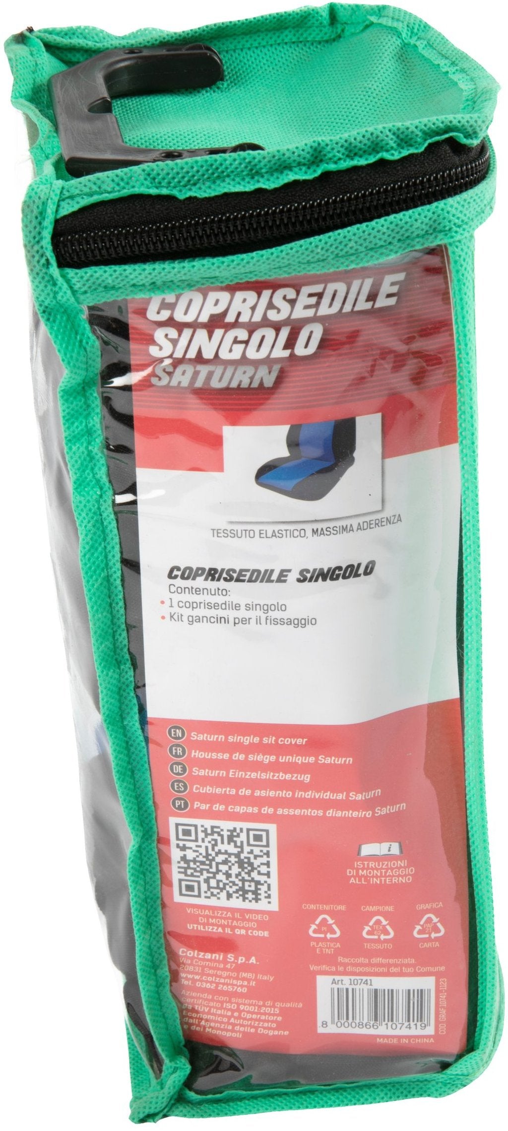 START Coprisedile singolo anteriore auto Stretch nero/blu universale protezione